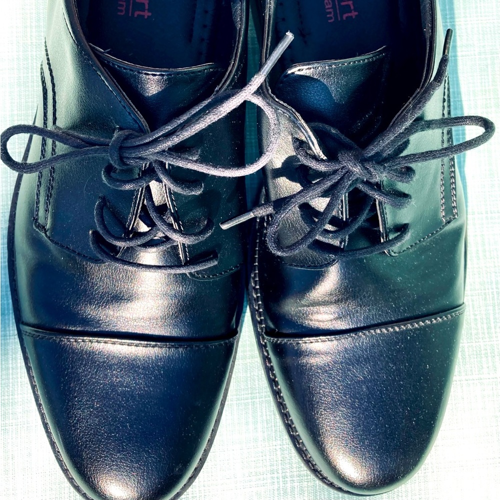 Mens Dexter patent leather black dress shoes